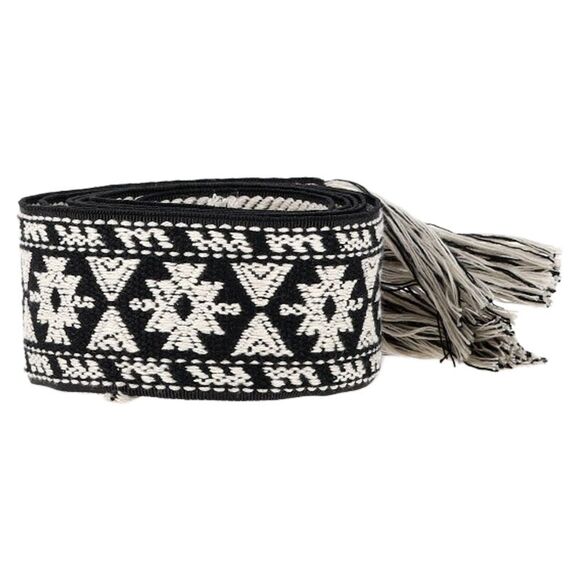 Isabel Marant Etka Woven Belt in Black and White Polyester - Picture 1 of 6